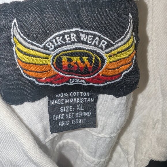 Biker Wear 2011 Black Hills Rally Sturgis South Dakota White Denim Jacket Top XL - Picture 2 of 5